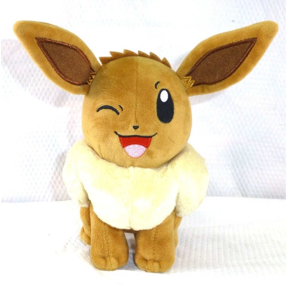 Pokemon Eevee Winking Plush Toy 8" Stuffed Animal Collectible